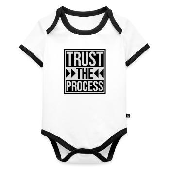 faire confiance au processus Devis - Body Bébé bio contrasté manches courtes - blanc/noir  - Devant