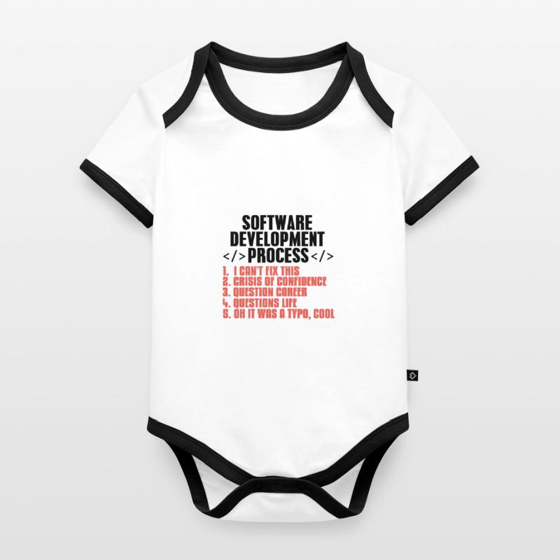 Baby Bio-Kurzarm-Kontrastbody