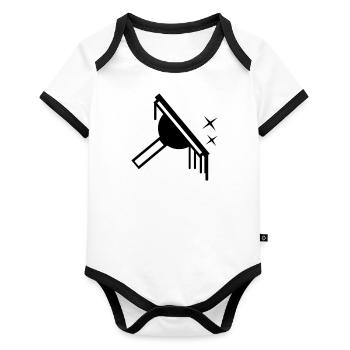 Fenster Reiniger Window Cleaner - Organic Baby Contrasting Bodysuit - white/black  - Front