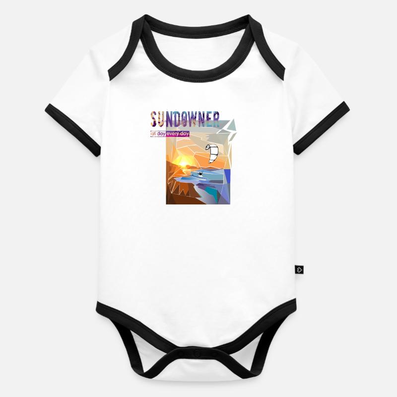 Sundowner Kitesurfer Body Bébé bio contrasté manches courtes