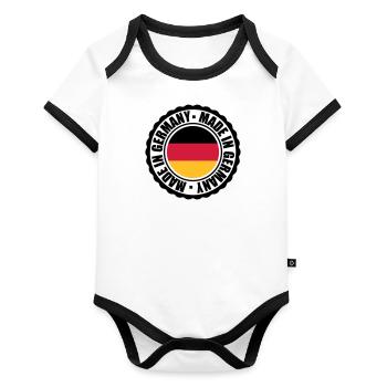 Made in Germany - Organic Baby Contrasting Bodysuit - white/black  - Front