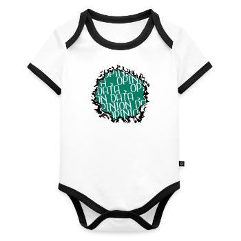 fullstack developer doctor present computer humour - Organic Baby Contrasting Bodysuit - white/black  - Front