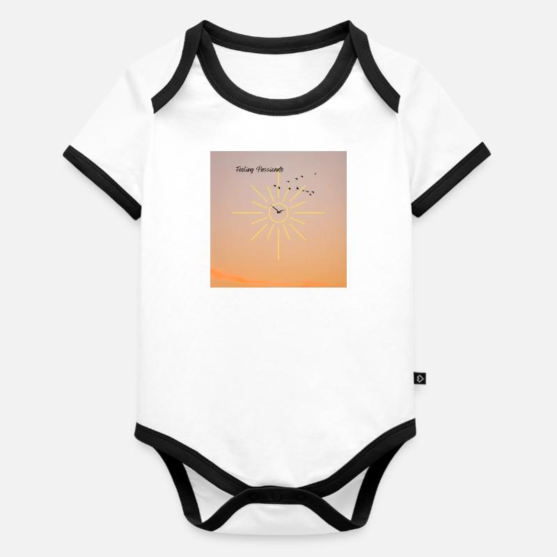 Feeling Passionate - Organic Baby Contrasting Bodysuit - white/black