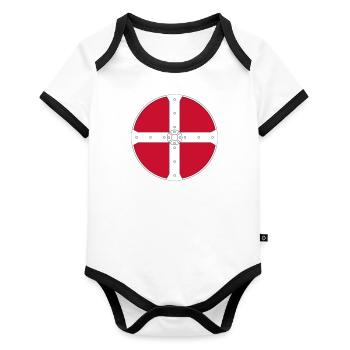 Viking - Organic Baby Contrasting Bodysuit - white/black  - Front