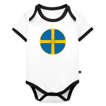 Viking - Organic Baby Contrasting Bodysuit - white/black  - Front