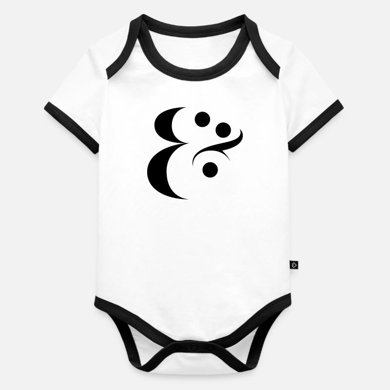 Ampersand - Organic Baby Contrasting Bodysuit - white/black