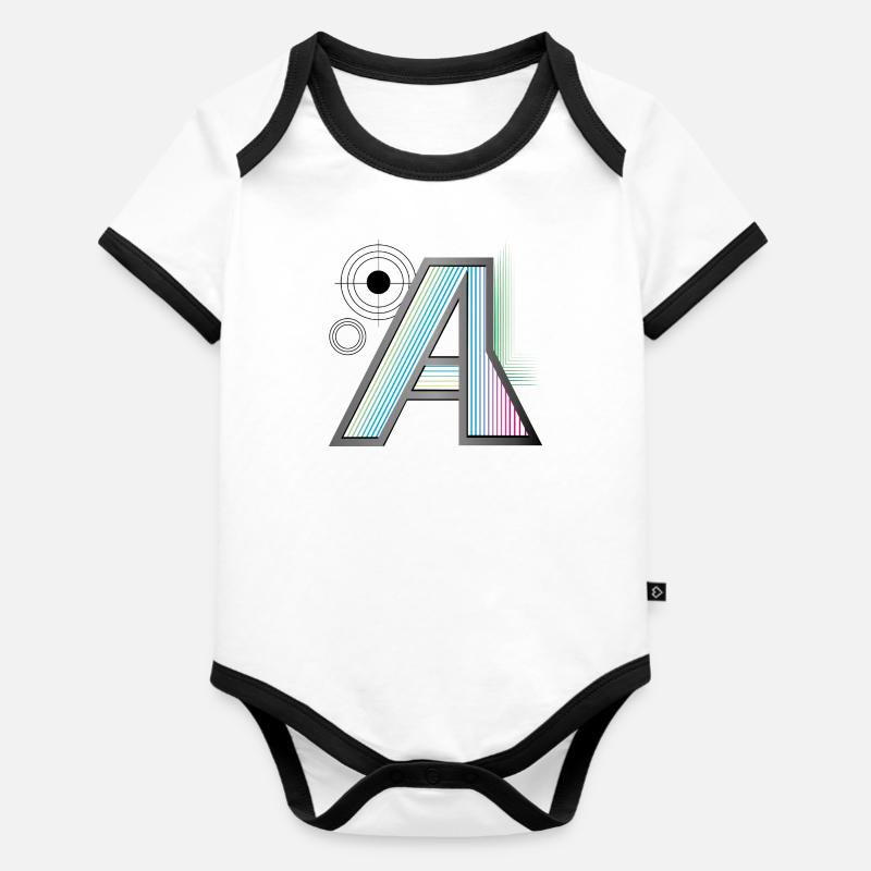 Design « Aesthetica » - Body Bébé bio contrasté manches courtes - blanc/noir