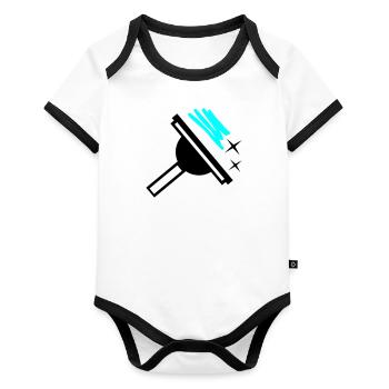 Window cleaner - Organic Baby Contrasting Bodysuit - white/black  - Front