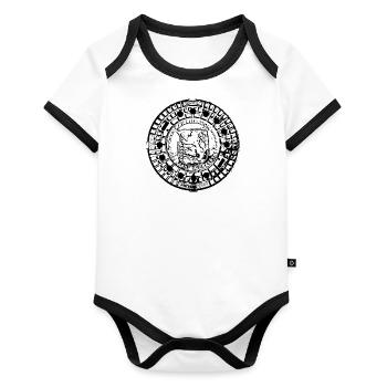 Wuppertal - Organic Baby Contrasting Bodysuit - white/black  - Front