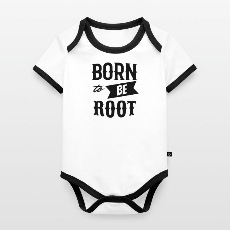 Root Admin IT Systemadmin Spruch Funny Baby Bio-Kurzarm-Kontrastbody