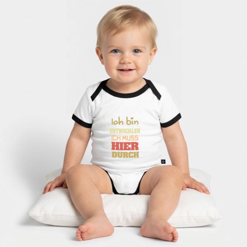 Developer as a profession Organic Baby Contrasting Bodysuit