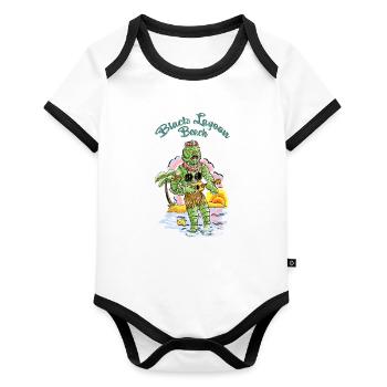 vahinedulagoon - Organic Baby Contrasting Bodysuit - white/black  - Front