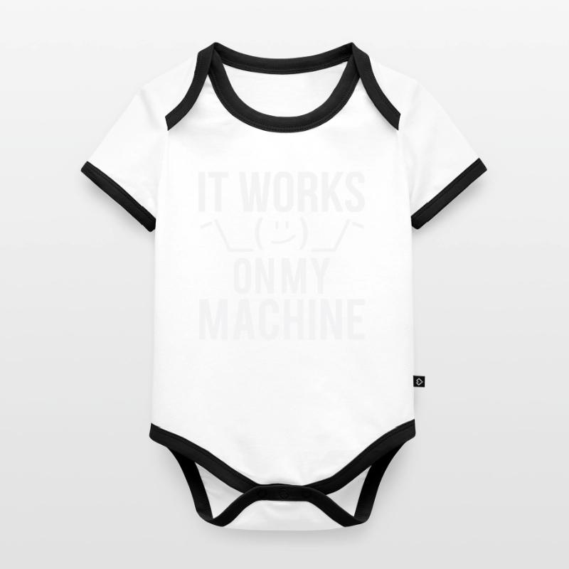 Programmierer Entwickler It Work On My Machine Baby Bio-Kurzarm-Kontrastbody