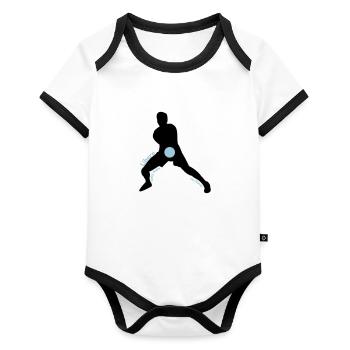 Libero only pain, no fame - Organic Baby Contrasting Bodysuit - white/black  - Front