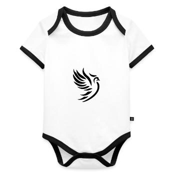 Renaissez de vos cendres - Body Bébé bio contrasté manches courtes - blanc/noir  - Devant