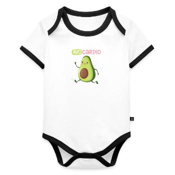 Avo Cardio - Avocardio - Organic Baby Contrasting Bodysuit - white/black  - Front