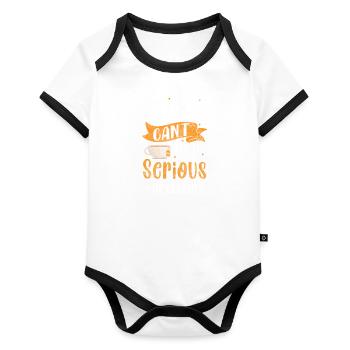 Tea Lover Recreation Teapot - Organic Baby Contrasting Bodysuit - white/black  - Front