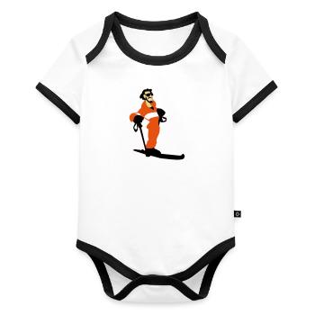 Instructors - Organic Baby Contrasting Bodysuit - white/black  - Front