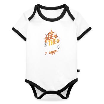 Be The Spark - Organic Baby Contrasting Bodysuit - white/black  - Front