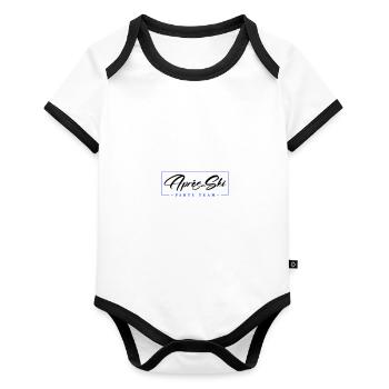 Après Ski Party Team - Organic Baby Contrasting Bodysuit - white/black  - Front