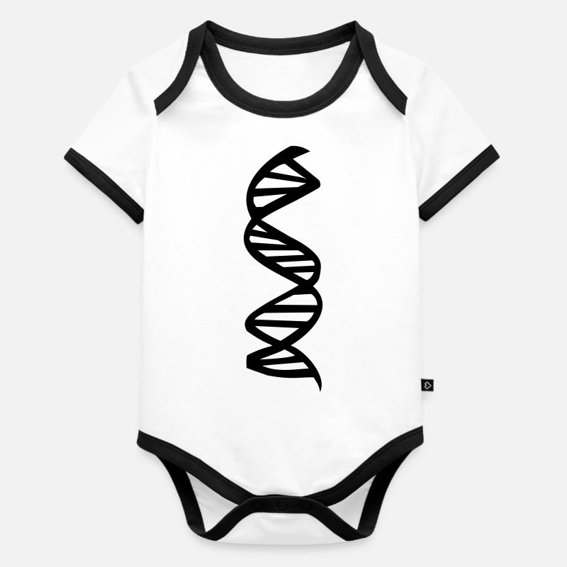 DNA - Body Bébé bio contrasté manches courtes - blanc/noir 