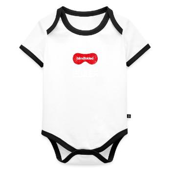 SPEEDCUBER Blindfolded. Cubing-Cube-Speedcuber - Organic Baby Contrasting Bodysuit - white/black  - Front