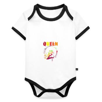 Zodiac sign Aries - Organic Baby Contrasting Bodysuit - white/black  - Front