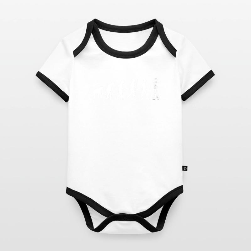 Chess Evolution Chess Player Board Game Gift Organic Baby Contrasting Bodysuit
