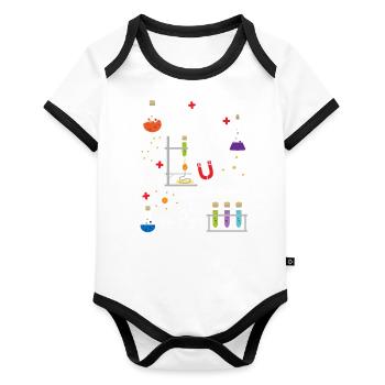 Chemistry Chemist Physics Physicist Scientist - Organic Baby Contrasting Bodysuit - white/black  - Front