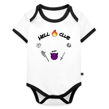 Hell club - Organic Baby Contrasting Bodysuit - white/black  - Front