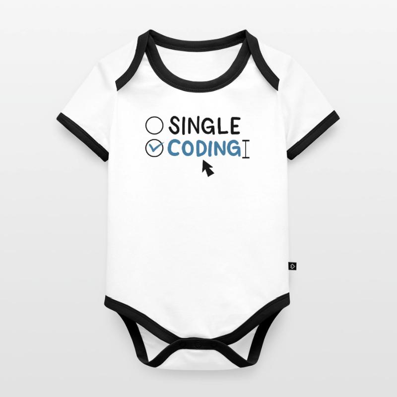 Programmierung Single Coding Software Engineer Baby Bio-Kurzarm-Kontrastbody