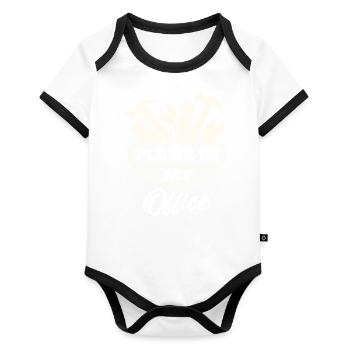 Carpenter - Organic Baby Contrasting Bodysuit - white/black  - Front
