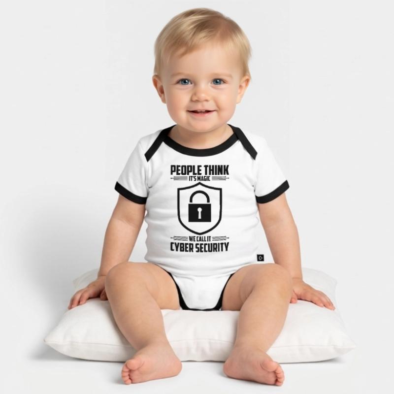 Cybersecurity Computer Security Cybersecurity Organic Baby Contrasting Bodysuit