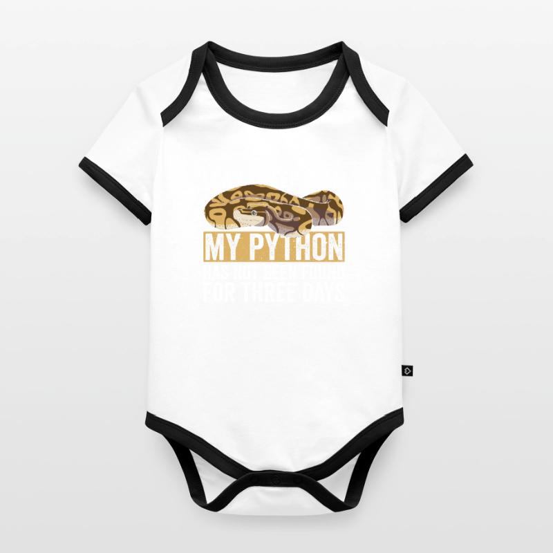 Königspython Banana Ball Python Organic Baby Contrasting Bodysuit