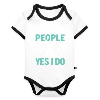 Anesthesiologist Anesthesiology - Organic Baby Contrasting Bodysuit - white/black  - Front