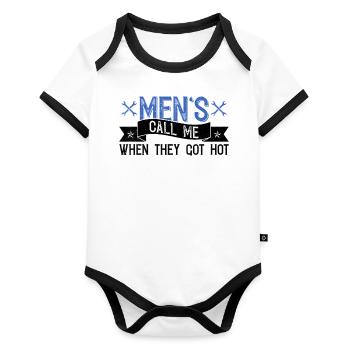 HVAC Techniker Design Für HVAC Lüftungstechniker - Organic Baby Contrasting Bodysuit - white/black  - Front