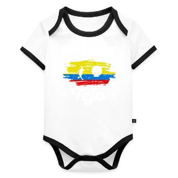 Colombia Tejo Team Sport Colombian - Organic Baby Contrasting Bodysuit - white/black  - Front