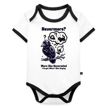 Edgar Allan Poe Fan, Classic Literature, - Organic Baby Contrasting Bodysuit - white/black  - Front