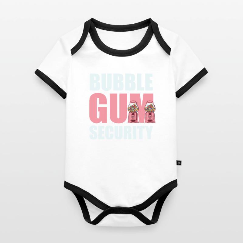 Bubble Gum Security Gumball Machine Gift Organic Baby Contrasting Bodysuit