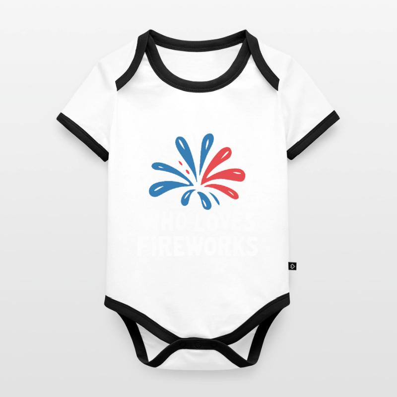 Pyrotechnics Fireworks Pyrotechnics Organic Baby Contrasting Bodysuit