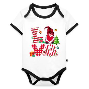 Being Aunt Is A Little Bit Parent Teach - Organic Baby Contrasting Bodysuit - white/black  - Front
