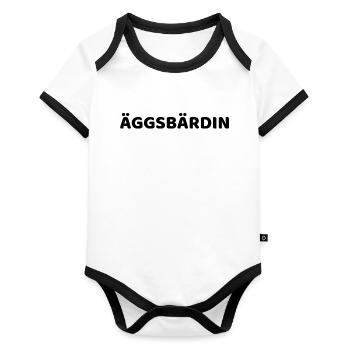 The Saxon expert - Organic Baby Contrasting Bodysuit - white/black  - Front