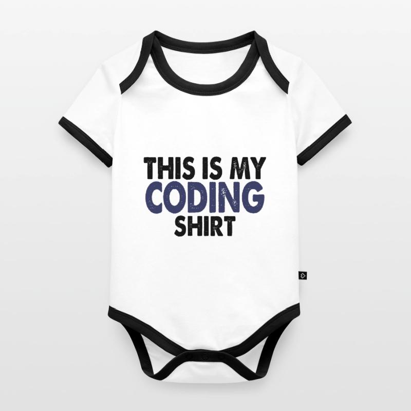 Coding nerd computer programming Organic Baby Contrasting Bodysuit