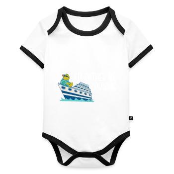 Cruise Cruise Ship - Organic Baby Contrasting Bodysuit - white/black  - Front