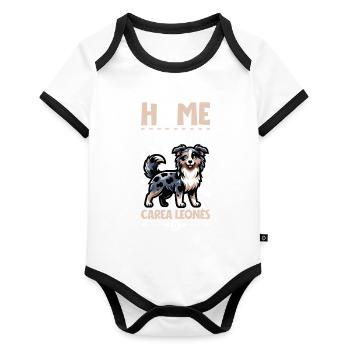 Home - Carea Leonés - Organic Baby Contrasting Bodysuit - white/black  - Front