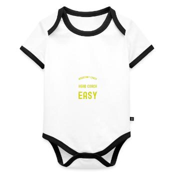 Assistant Trainer - Organic Baby Contrasting Bodysuit - white/black  - Front