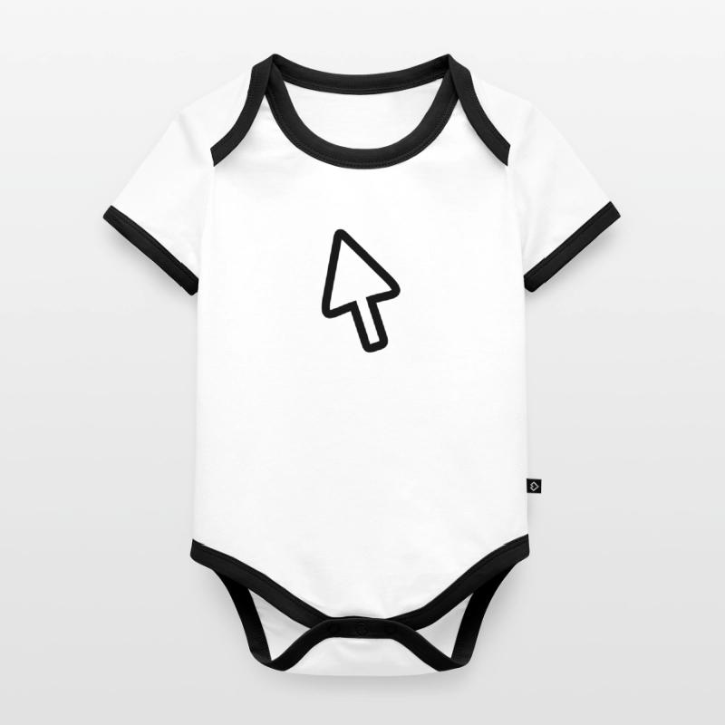 Mouse pointer mouse computer gift for gamers Organic Baby Contrasting Bodysuit