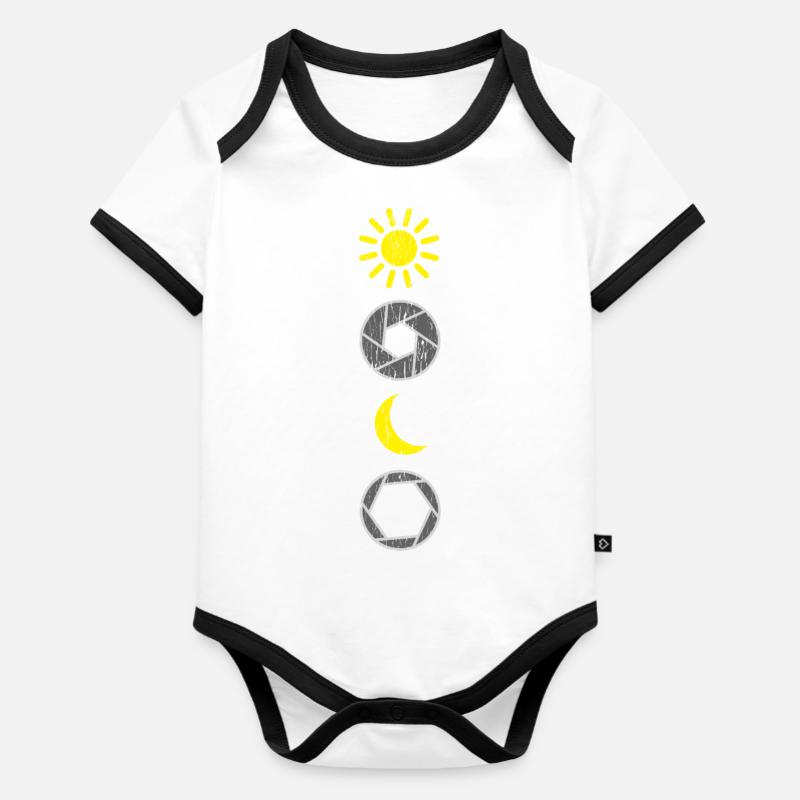 couverture Body Bébé bio contrasté manches courtes