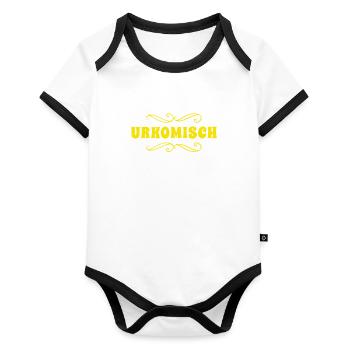 I'm blowing myself away - Organic Baby Contrasting Bodysuit - white/black  - Front