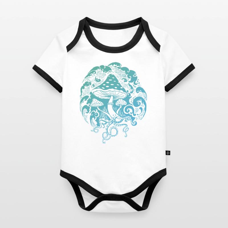 Toadstool Octopus Octopus Organic Baby Contrasting Bodysuit